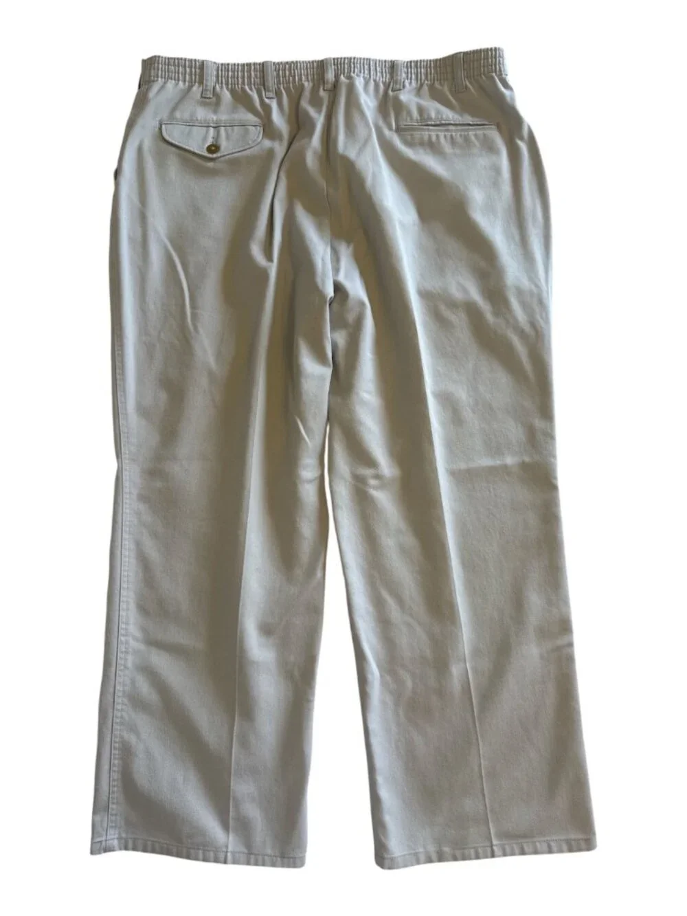 44x29 Khaki Beige Taupe Comfort Expandable Stretched Elastic Waist Men Pants